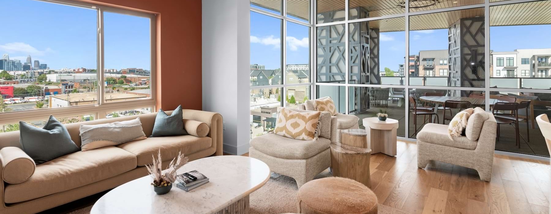 Resident Lounge with large windows